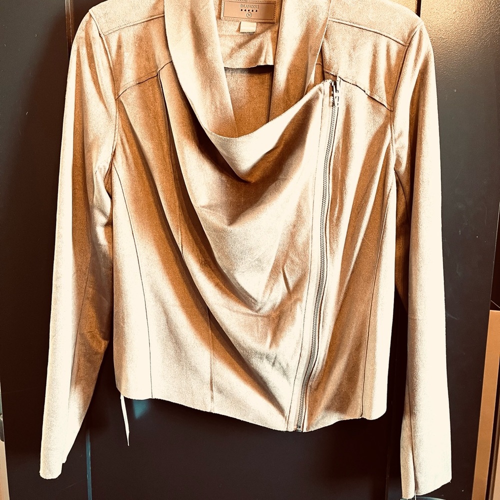 New with tags BLANKNYC suede style asymmetrical jacket Size M
